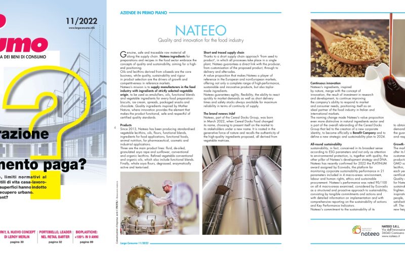 NATEEO IN LARGO CONSUMO: QUALITY AND INNOVATION FOR THE FOOD INDUSTRY